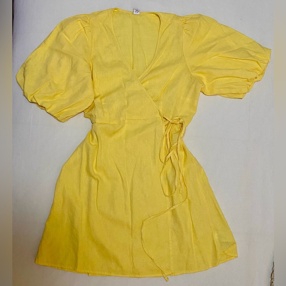 Old Navy Linen Wrap Dress